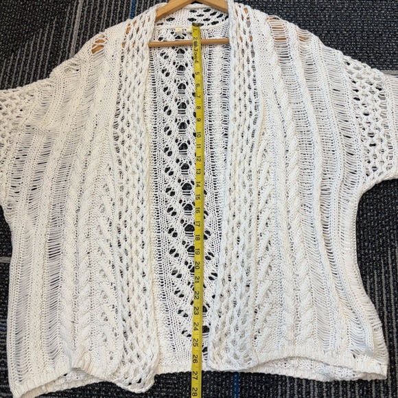 Moth Anthropologie large sweater Open-Knit Cardigan boho - Picture 9 of 10